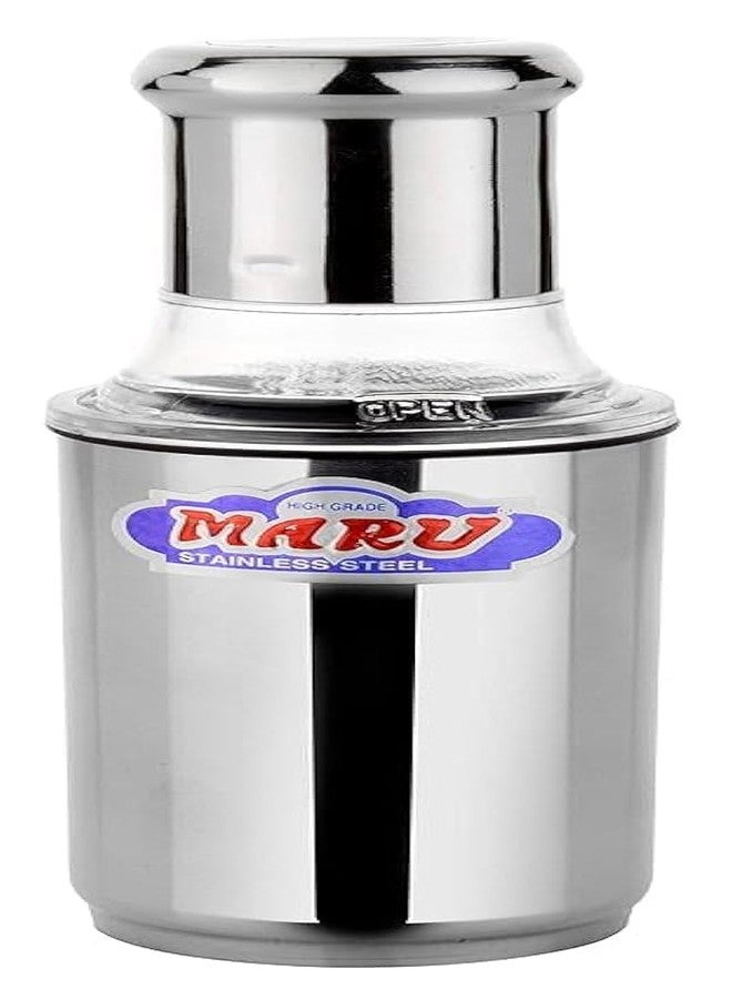 MARU Stainless Steel Oil Bottle For Cooking 350ml, Leakproof Designed Small Oil Container For Easy Storing&Instant Pouring With Easy-Removeable Nozzle From Can, One-Handed Grip For Effortless Cooking - Image 1